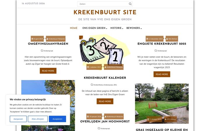 Screenshot of krekenbuurt.nl