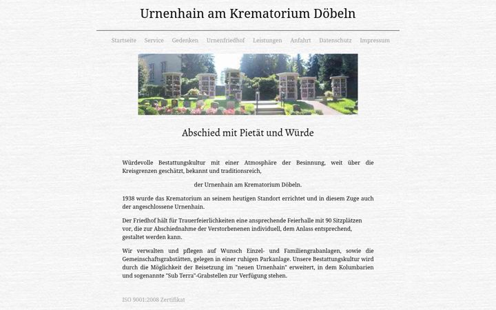 Screenshot of krematorium-doebeln.de