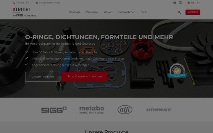 Screenshot of kremer-tec.de