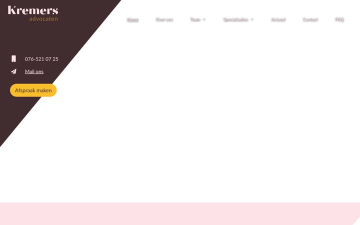 Screenshot of kremersadvocaten.nl