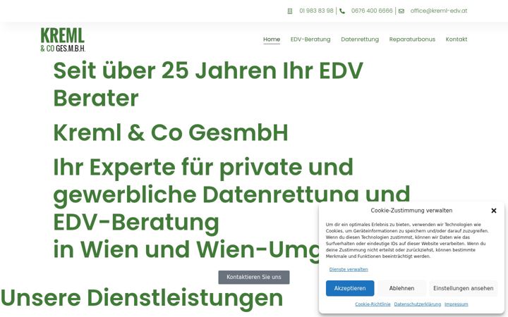 Screenshot of kreml-edv.at