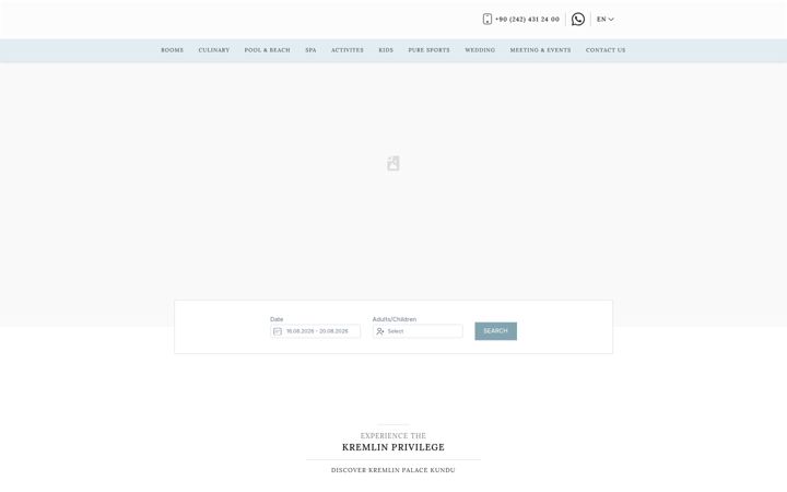 Screenshot of kremlinpalace.com.tr