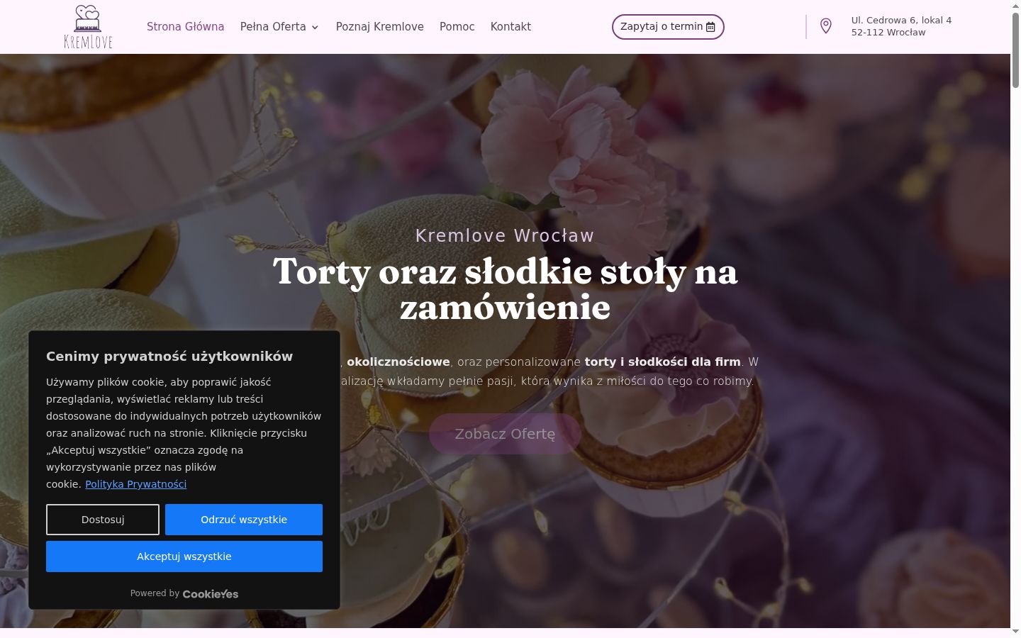 Screenshot del banner di consenso mostrato prima di qualsiasi interazione