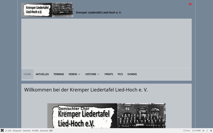 Screenshot of kremper-liedertafel.de