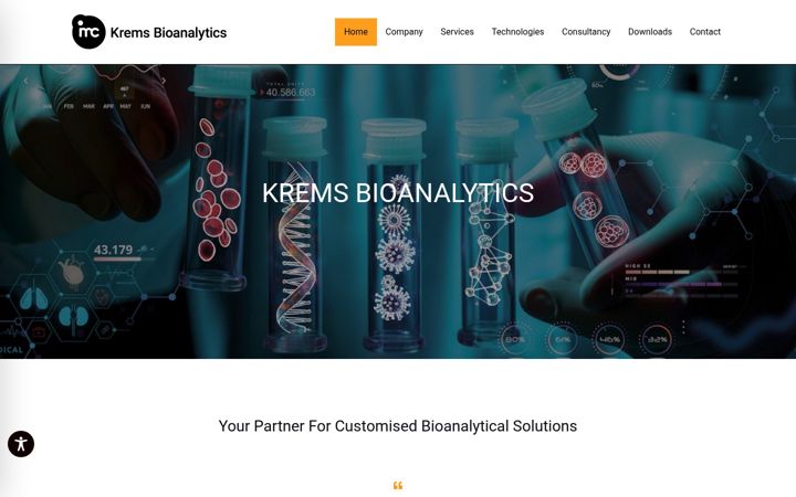 Screenshot of krems-bioanalytics.com