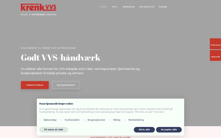 Screenshot of krenkvvs.dk