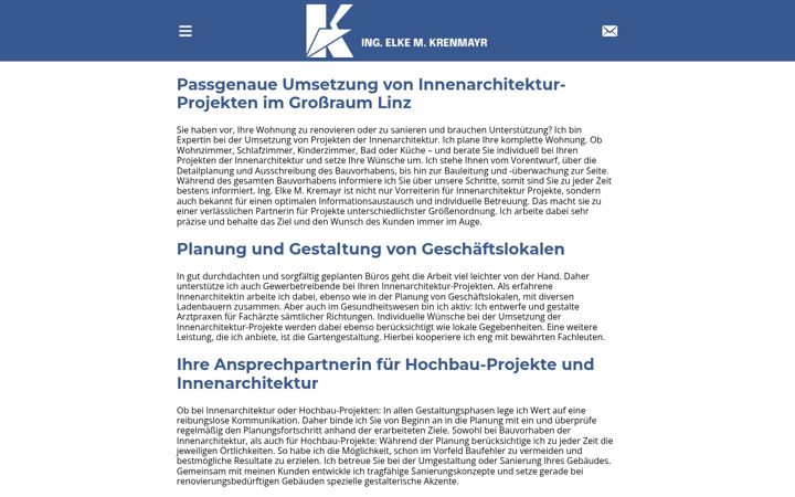 Screenshot of krenmayr-bau.at