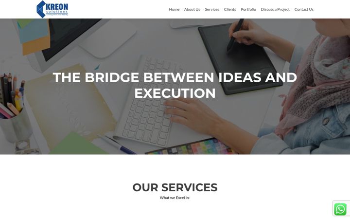 Snímek obrazovky kreonsolutions.com