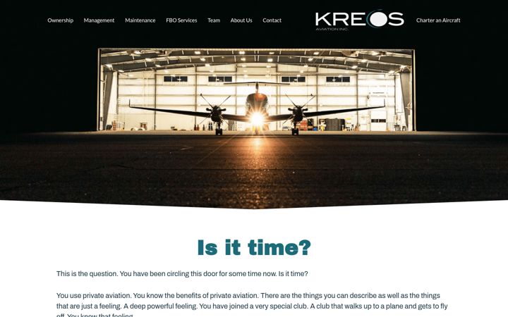Snímek obrazovky kreosaviation.com