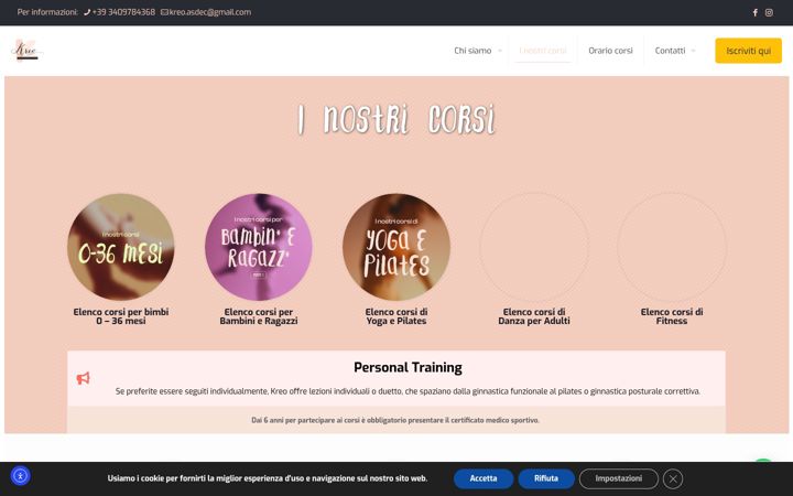 Screenshot of kreoteam.it
