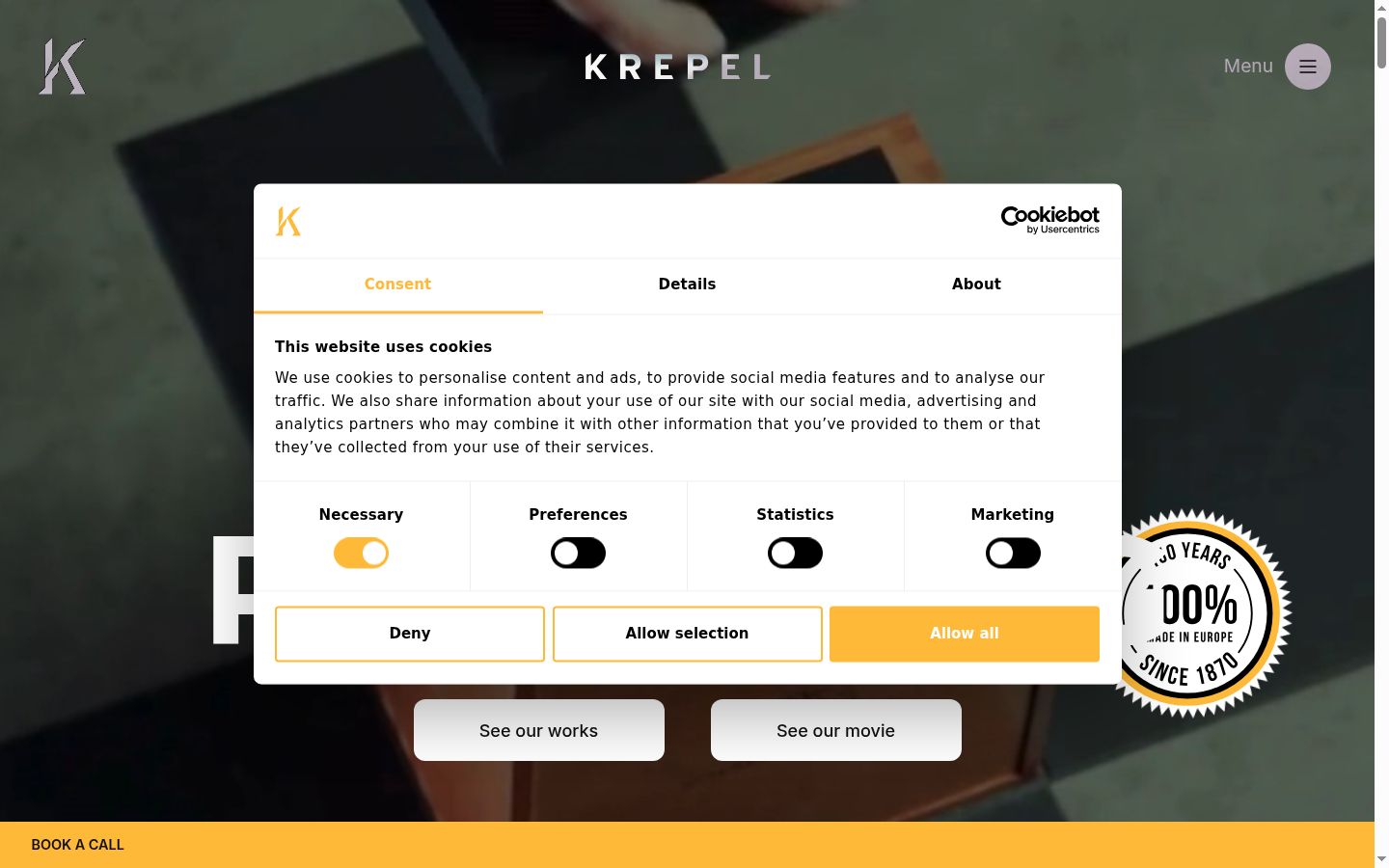 Sutikimo reklamjuostės, rodytos prieš bet kokią sąveiką, ekrano kopija
