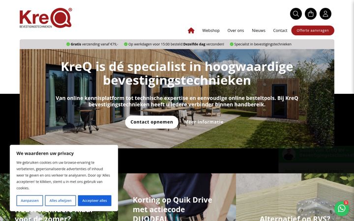 Screenshot of kreq.nl