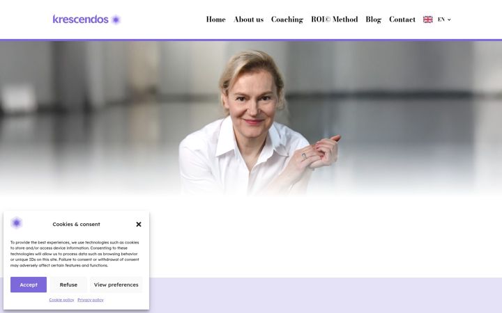 Snímek obrazovky krescendos.com