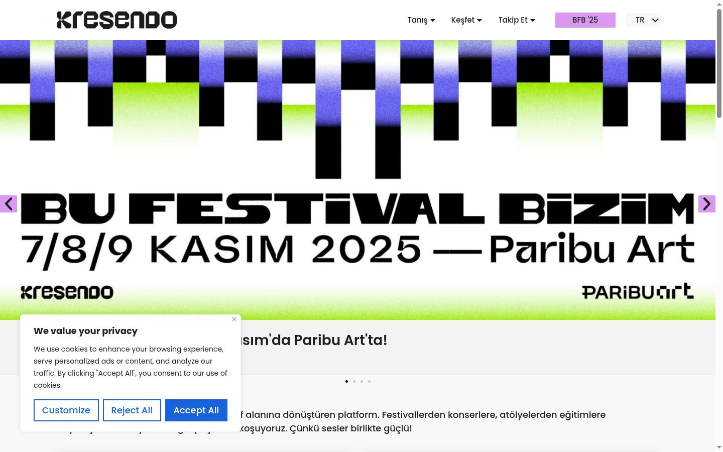 Sutikimo reklamjuostės, rodytos prieš bet kokią sąveiką, ekrano kopija