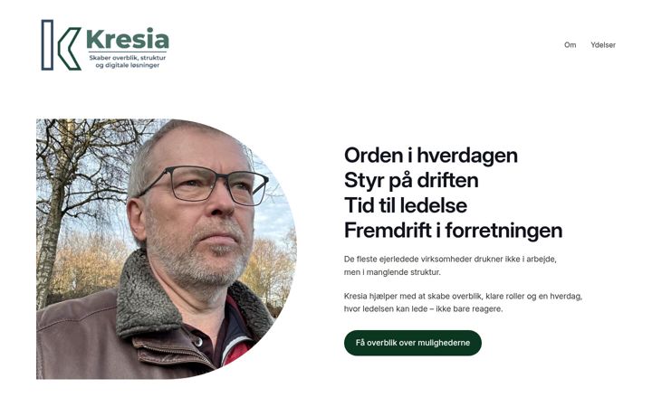 Screenshot of kresia.dk