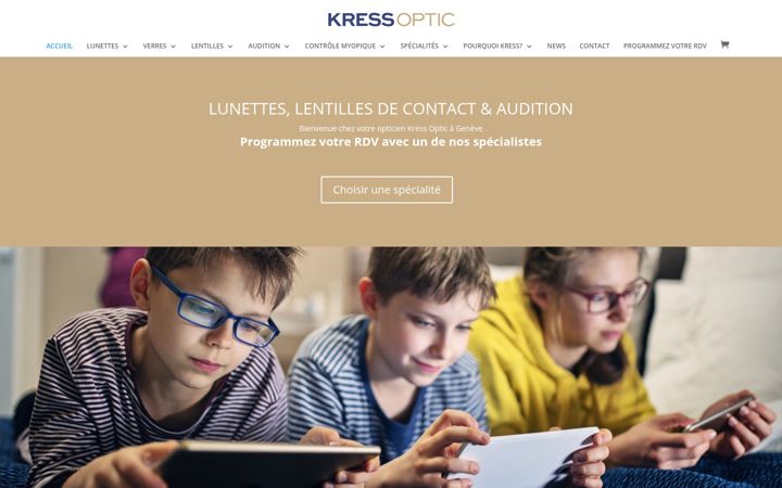 Screenshot of kress-optic.ch