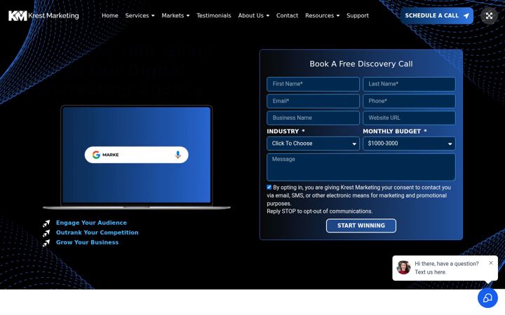 Screenshot di krestmarketing.com