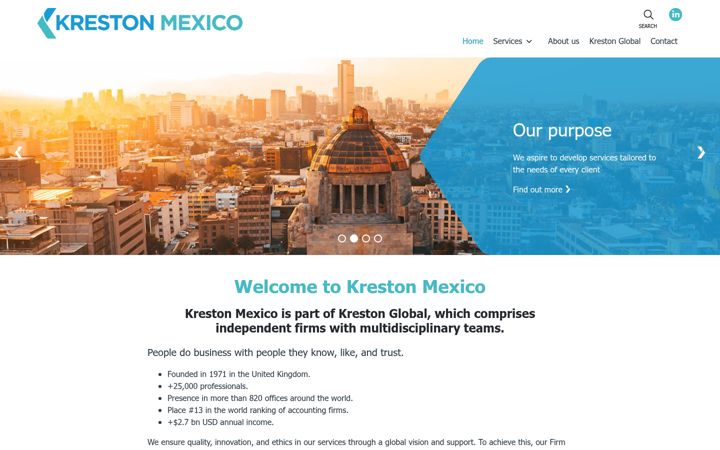 Screenshot of kreston-mexico.com