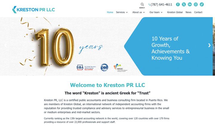 Screenshot of krestonpr.com