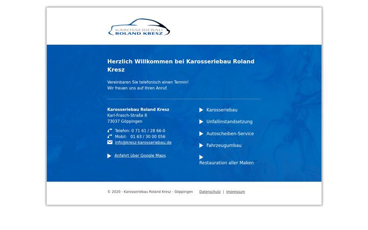 Screenshot of kresz-karosseriebau.de
