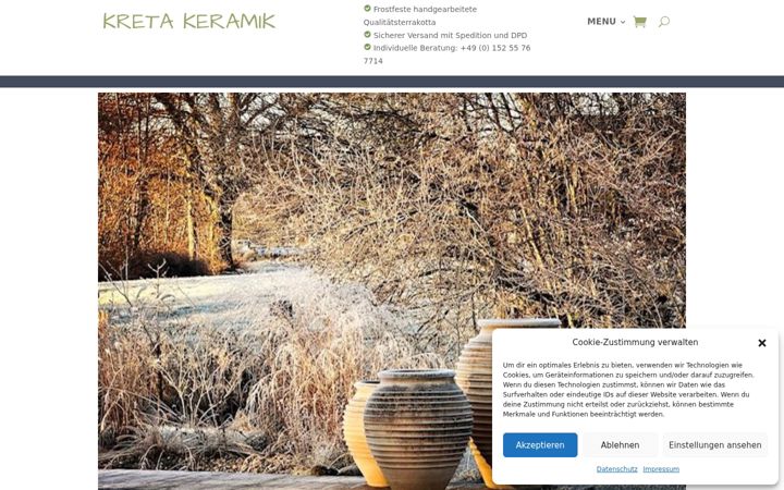 Screenshot of kreta-keramik.com