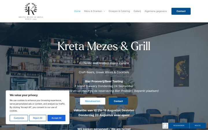 Screenshot of kretadeventer.nl