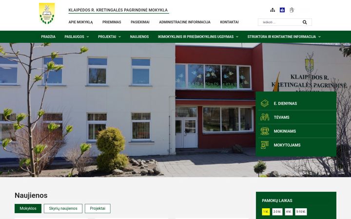 Screenshot of kretingalespm.lt
