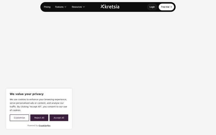 Screenshot of kretsia.com