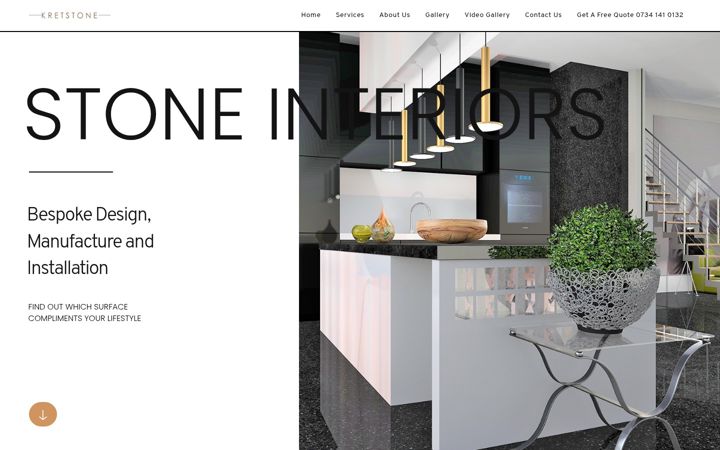 Screenshot of kretstone.co.uk