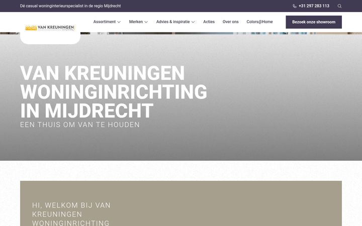 Screenshot of kreuningen.nl