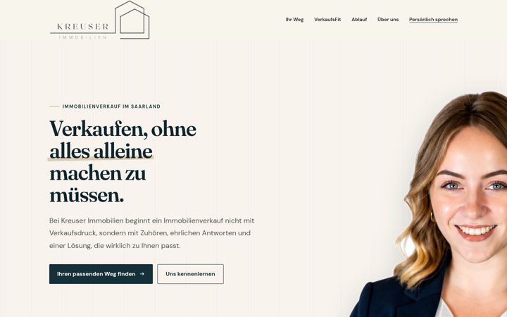 Screenshot of kreuser-immobilien.com