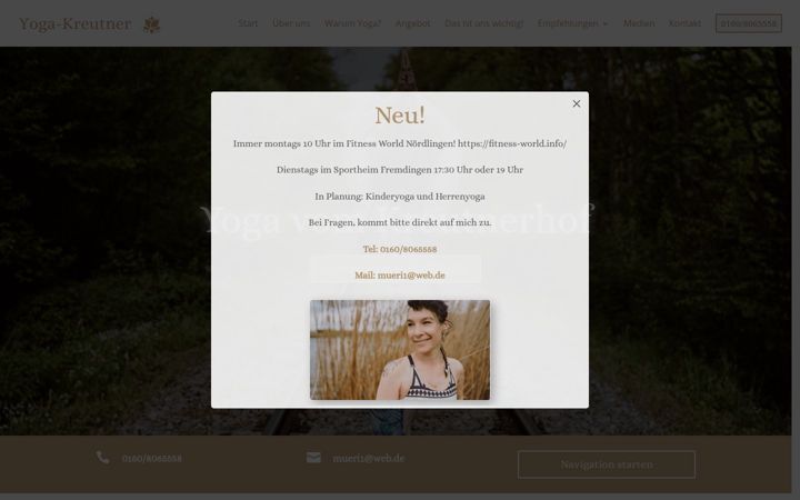 Screenshot of kreutnerhof.de