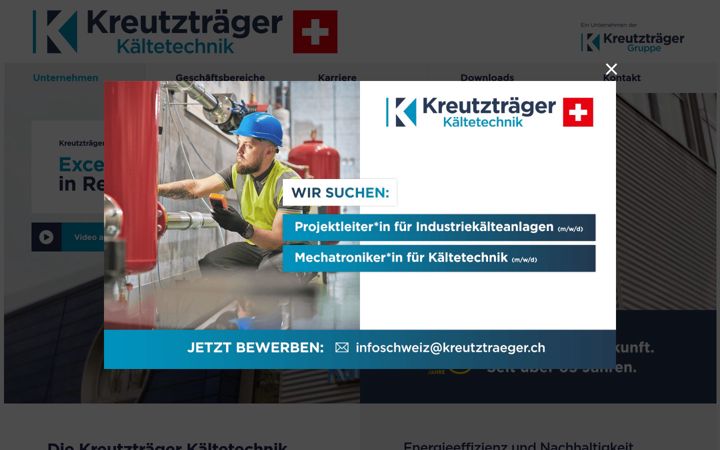 Screenshot of kreutztraeger.ch
