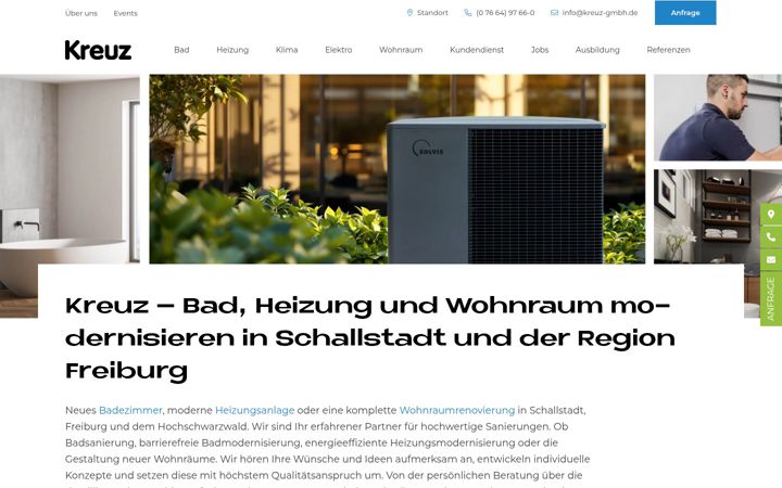 Screenshot of kreuz-gmbh.de