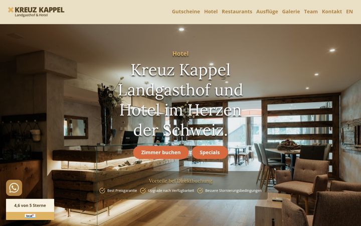 Captura de pantalla de kreuz-kappel.ch