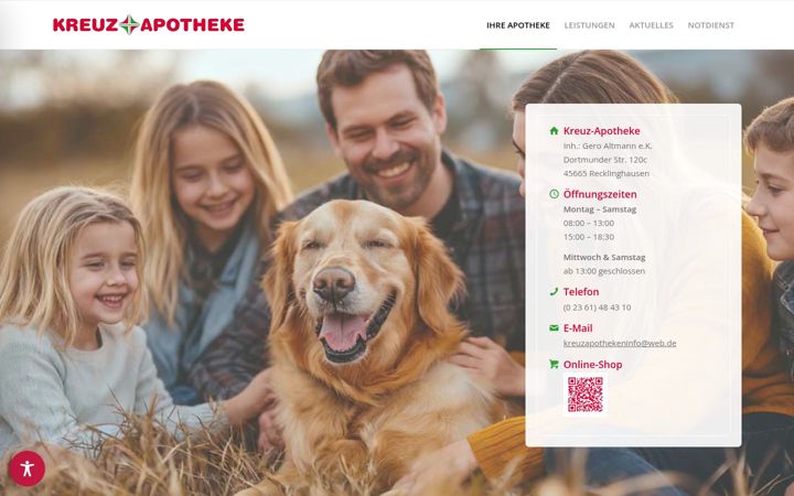 Screenshot of kreuzapotheke.de