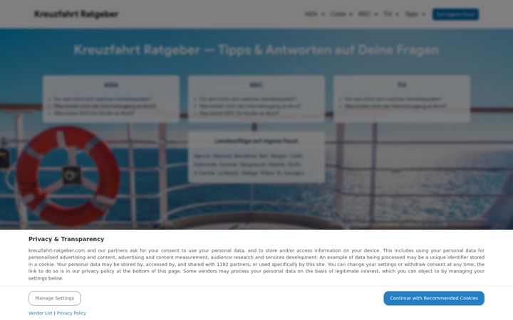 Screenshot of kreuzfahrt-ratgeber.com