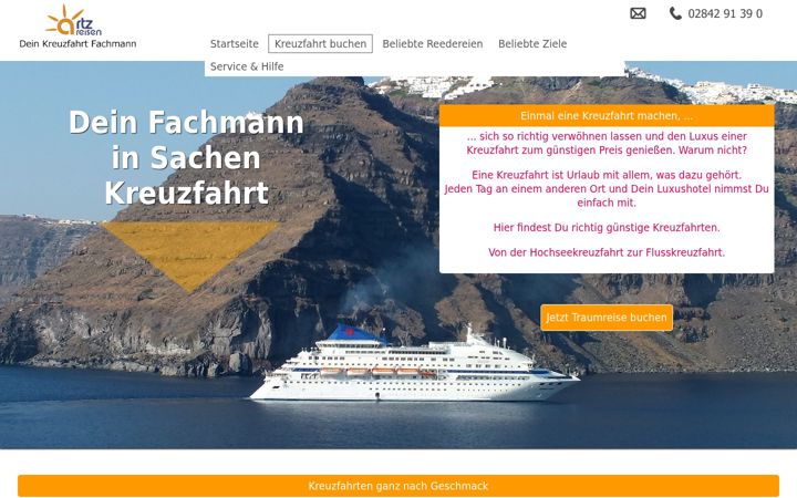 Screenshot of kreuzfahrtfachmann.de