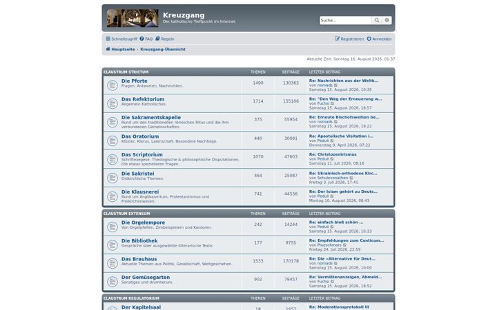 Screenshot of kreuzgang.org