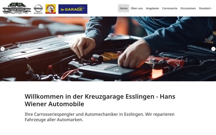 Screenshot of kreuzgarage-esslingen.ch