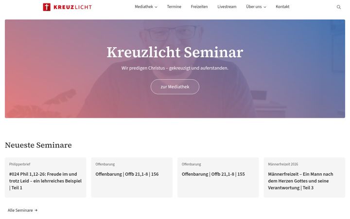 Screenshot of kreuzlicht.de