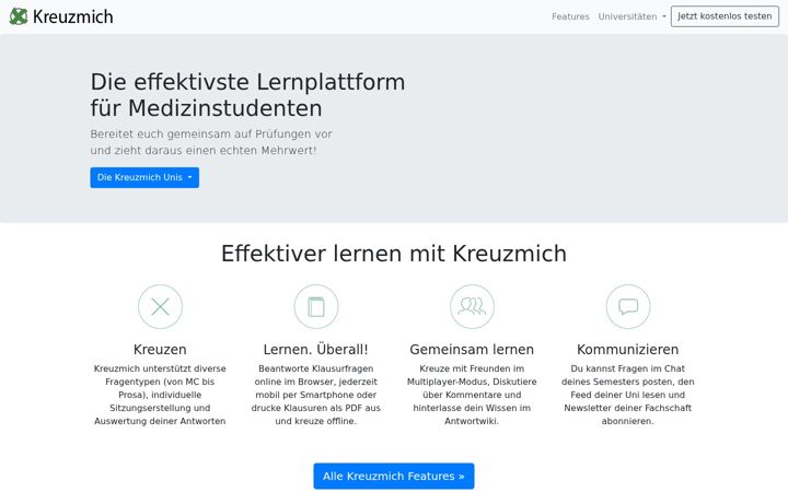 Screenshot of kreuzmich.de