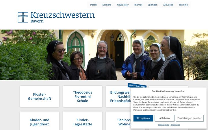 Screenshot of kreuzschwestern.de