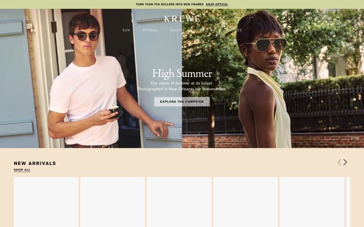 Screenshot of krewe.com