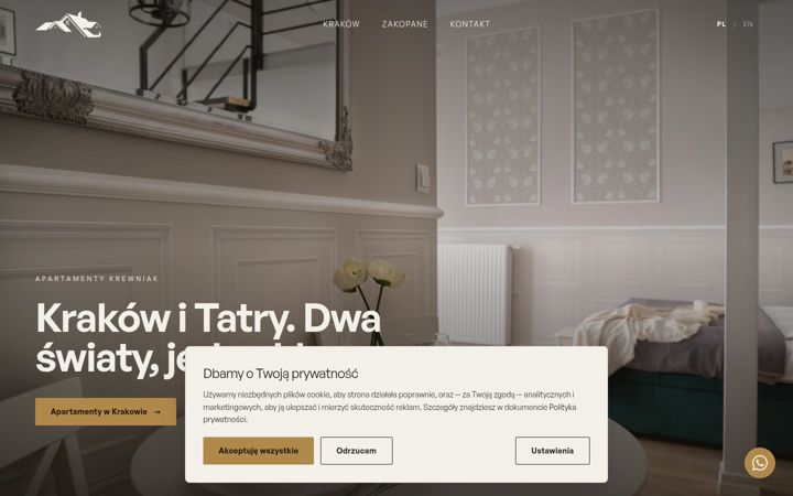 Screenshot of krewniakapart.pl