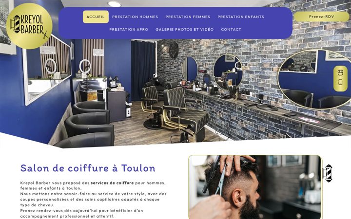 Screenshot of kreyol-barber.fr