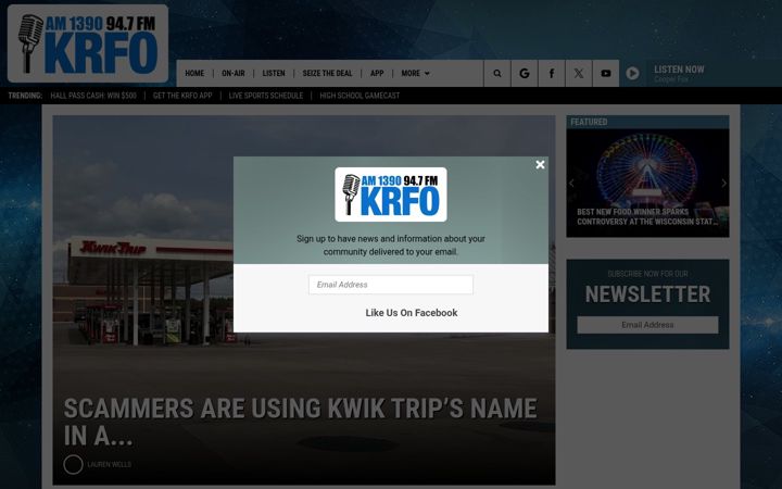 Screenshot of krforadio.com