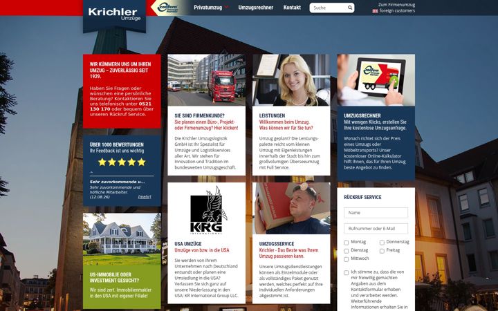Screenshot of krichler-umzuege.de