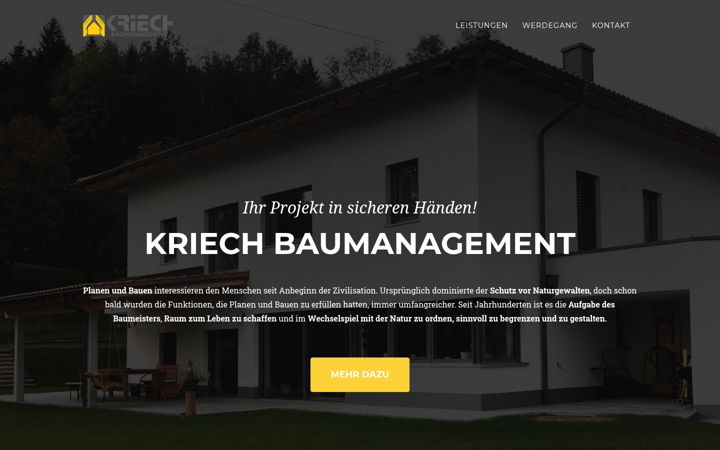 Screenshot of kriech-baumanagement.at