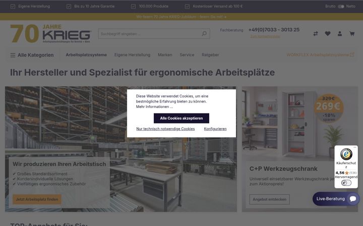 Screenshot of krieg-online.de